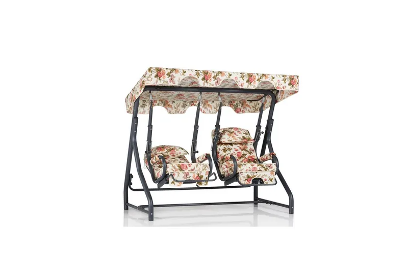 Trädgårdsdubbelgunga Bhika Flerfärgad - Flerfärgad - Utemöbler - Utesoffa - Hängsoffa