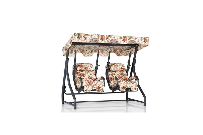 Trädgårdsdubbelgunga Bhika Flerfärgad - Flerfärgad - Utemöbler - Utesoffa - Hängsoffa