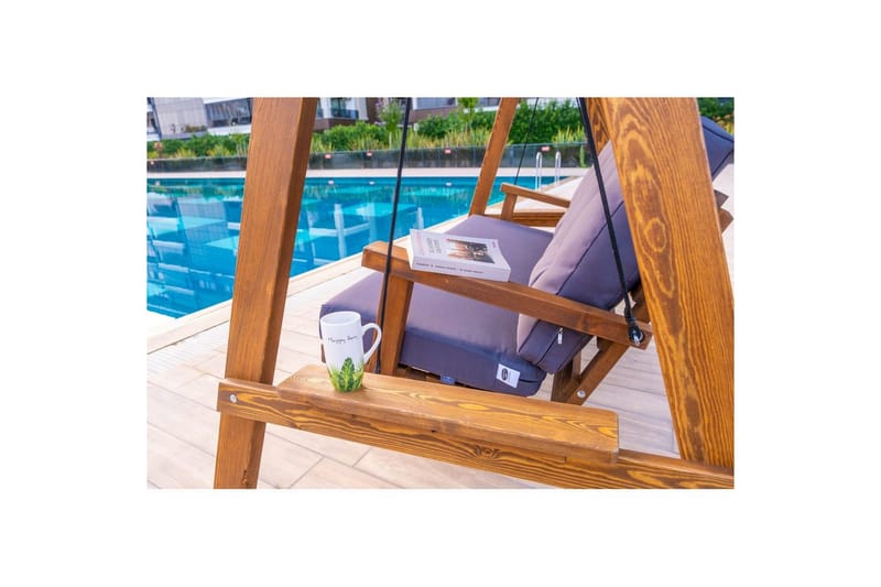 Trädgårdsdubbelgunga Taharoa Antracit - Antracit - Utemöbler - Utesoffa - Hängsoffa