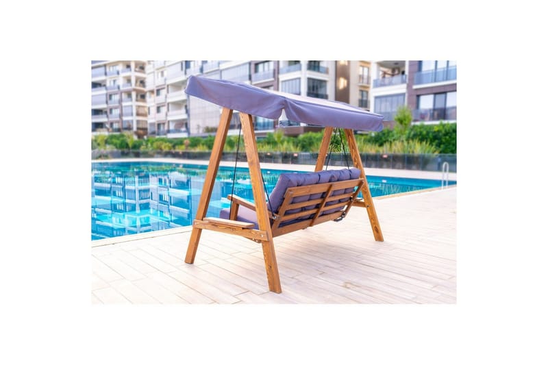 Trädgårdsdubbelgunga Taharoa Antracit - Antracit - Utemöbler - Utesoffa - Hängsoffa