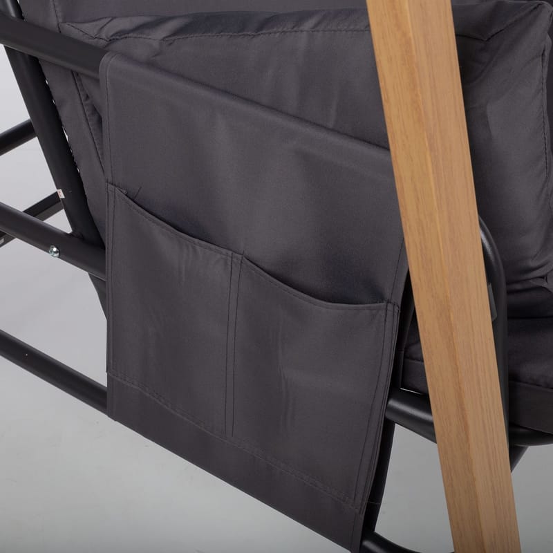 Trädgårdsgunga Helia 3-sits Hall - Grå - Utemöbler - Utesoffa - Hängsoffa