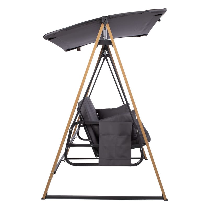 Trädgårdsgunga Helia 3-sits Hall - Grå - Utemöbler - Utesoffa - Hängsoffa