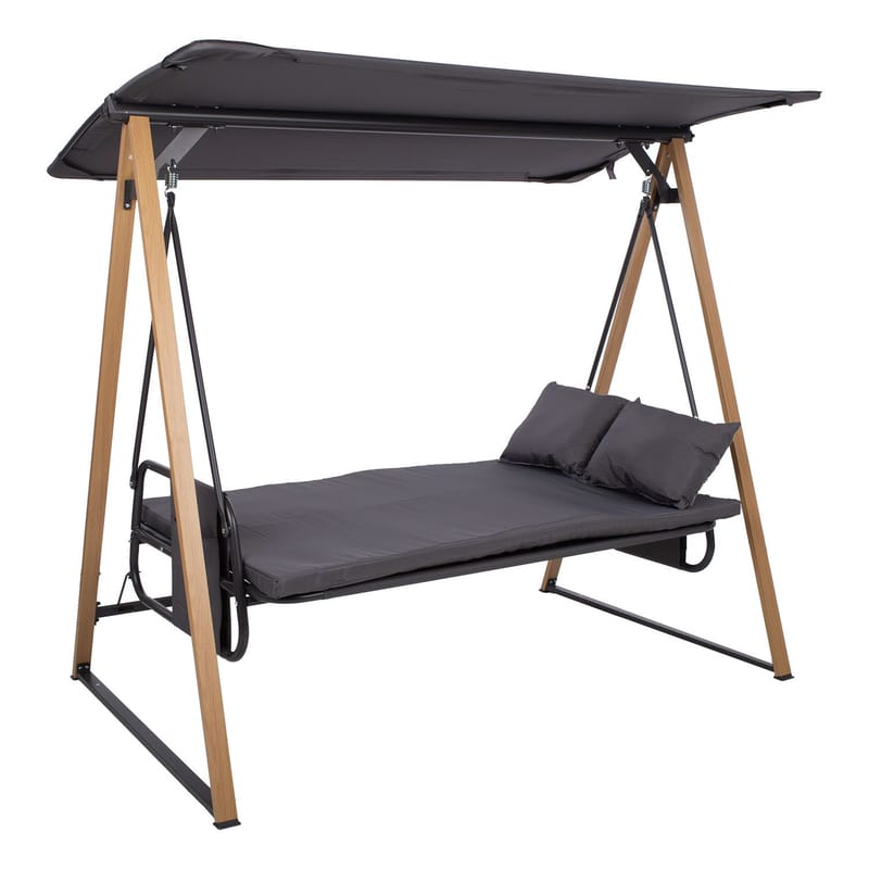 Trädgårdsgunga Helia 3-sits Hall - Grå - Utemöbler - Utesoffa - Hängsoffa