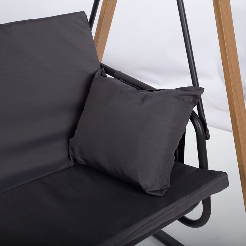 Trädgårdsgunga Helia 3-sits Hall - Grå - Utemöbler - Utesoffa - Hängsoffa