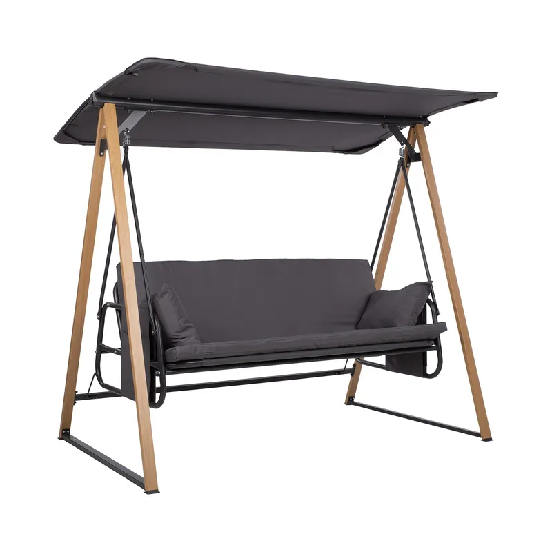 Trädgårdsgunga Helia 3-sits Hall, Grå