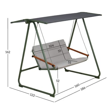 Trädgårdsgunga Massiom 2-sits - Grön - Utemöbler - Utesoffa - Hängsoffa