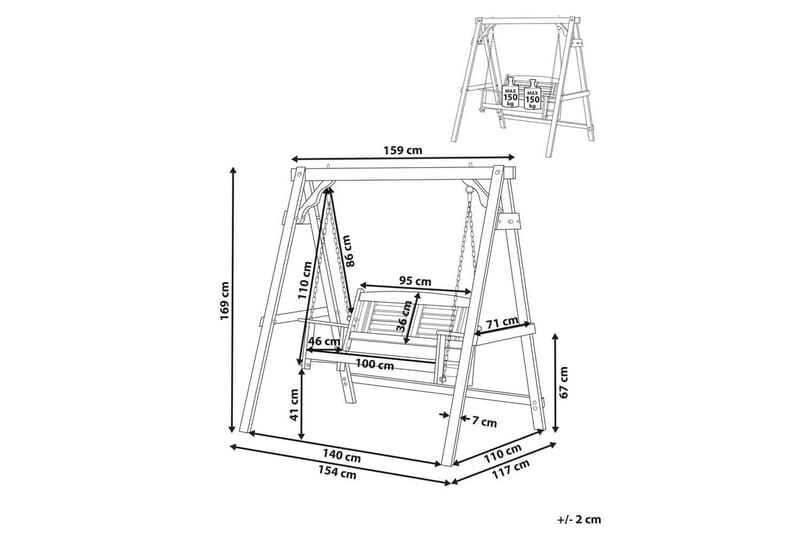 Trädgårdsgunga Nerito - Utemöbler - Utesoffa - Hammock