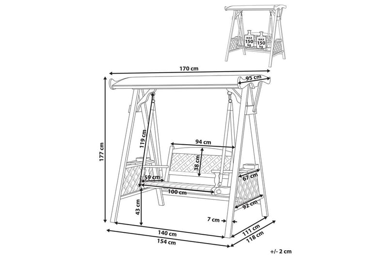 Trädgårdsgunga Senarica - Utemöbler - Utesoffa - Hängsoffa