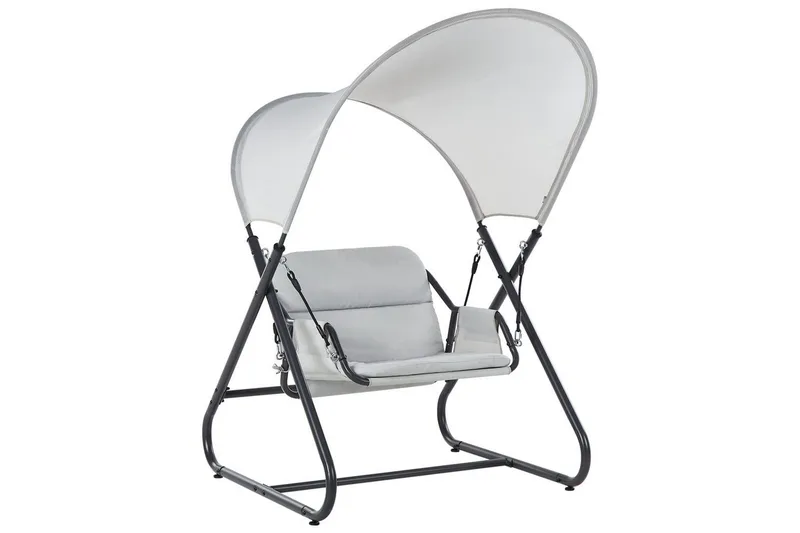 Trädgårdsgunga Solagna - Ljusgrå, 114x117x182 cm - Utemöbler - Utesoffa - Hängsoffa