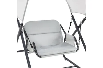 Trädgårdsgunga Solagna - Ljusgrå, 114x117x182 cm - Utemöbler - Utesoffa - Hängsoffa