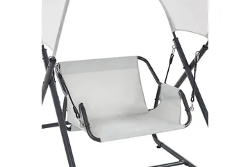 Trädgårdsgunga Solagna - Ljusgrå, 114x117x182 cm - Utemöbler - Utesoffa - Hängsoffa