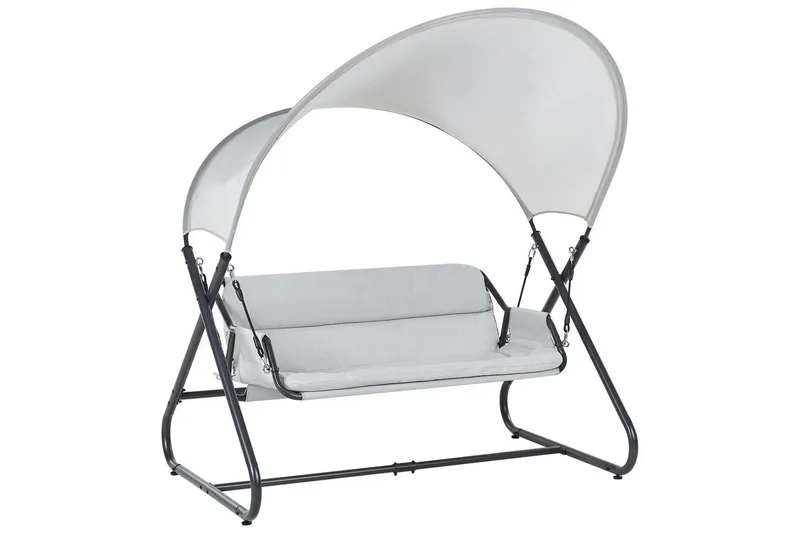 Trädgårdsgunga Solagna - Ljusgrå, 168x113x187 cm - Utemöbler - Utesoffa - Hängsoffa