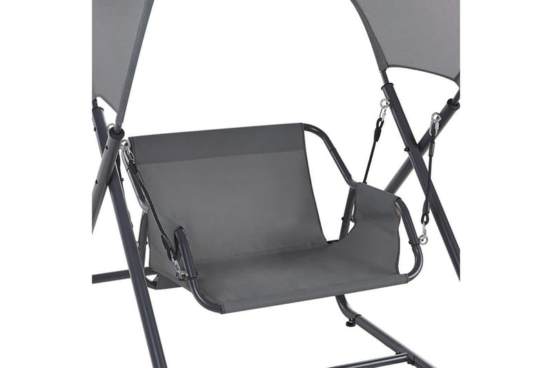 Trädgårdsgunga Solagna - Mörkgrå, 114x117x182 cm - Utemöbler - Utesoffa - Hängsoffa