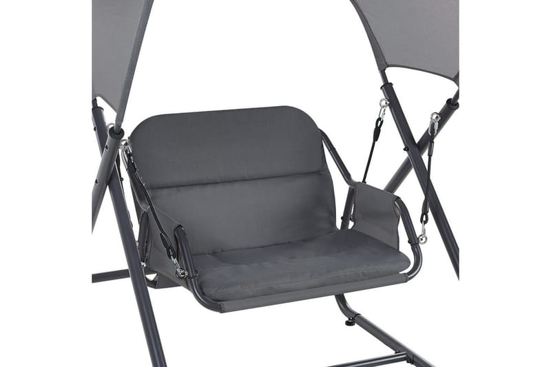 Trädgårdsgunga Solagna - Mörkgrå, 114x117x182 cm - Utemöbler - Utesoffa - Hängsoffa