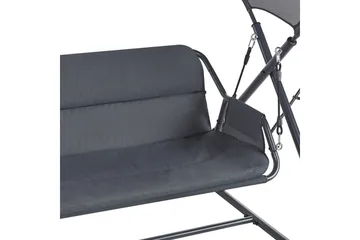 Trädgårdsgunga Solagna - Mörkgrå, 168x113x187 cm - Utemöbler - Utesoffa - Hängsoffa