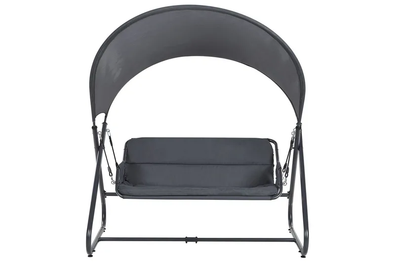 Trädgårdsgunga Solagna - Mörkgrå, 168x113x187 cm - Utemöbler - Utesoffa - Hängsoffa