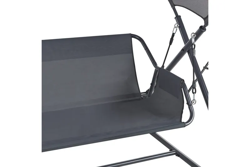 Trädgårdsgunga Solagna - Mörkgrå, 168x113x187 cm - Utemöbler - Utesoffa - Hängsoffa