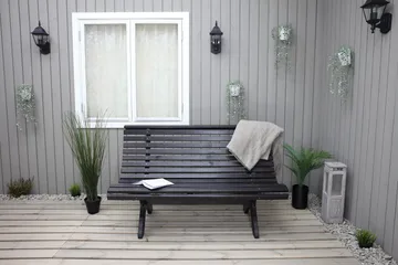 Norvald Bänk Utomhus - Kaffesvart - Utemöbler - Utesoffa - Trädgårdsbänk & utebänk