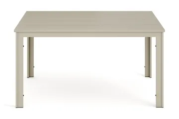 Tunis Rektangulärt Matbord utomhus 140x90 cm i plast och metall - Beige - Utemöbler - Utebord & trädgårdsbord - Matbord utomhus