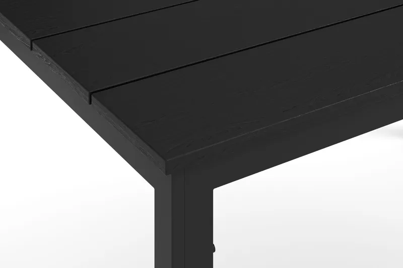 Tunis Rektangulärt Matbord utomhus 140x90 cm i plast och metall - Svart - Utemöbler - Utebord & trädgårdsbord - Matbord utomhus