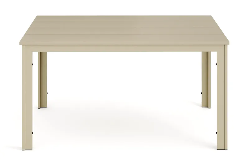 Tunis Rektangulärt Matbord utomhus 140x90 cm i plast och metall - Beige - Utemöbler - Utebord & trädgårdsbord - Matbord utomhus