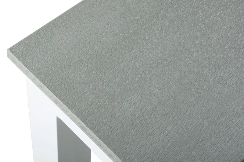 Tunis Rektangulärt Matbord utomhus 140x90 cm i plast och metall - Grå/Vit - Utemöbler - Utebord & trädgårdsbord - Matbord utomhus