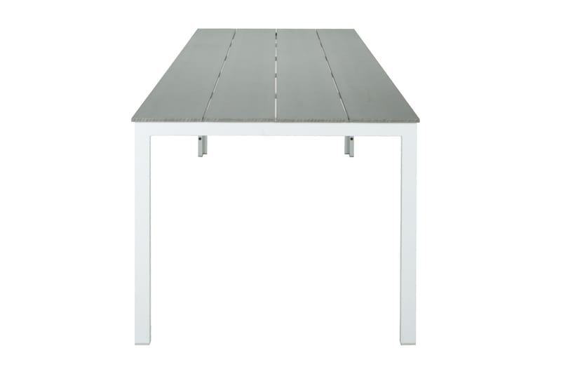 Tunis Rektangulärt Matbord utomhus 140x90 cm i plast och metall - Grå/Vit - Utemöbler - Utebord & trädgårdsbord - Matbord utomhus