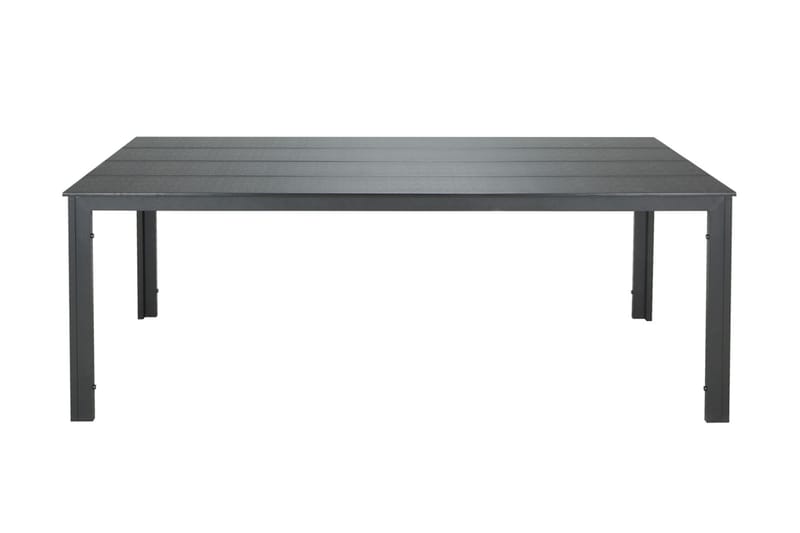 Tunis Stort Rektangulärt Matbord utomhus 205x90 cm i metall och plast - Svart - Utemöbler - Utebord & trädgårdsbord - Matbord utomhus