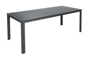Tunis Stort Rektangulärt Matbord utomhus 205x90 cm i metall och plast - Svart - Utemöbler - Utebord & trädgårdsbord - Matbord utomhus