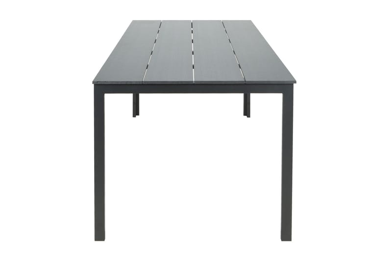 Tunis Stort Rektangulärt Matbord utomhus 205x90 cm i metall och plast - Svart - Utemöbler - Utebord & trädgårdsbord - Matbord utomhus