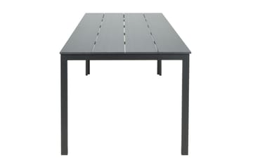 Tunis Stort Rektangulärt Matbord utomhus 205x90 cm i metall och plast - Svart - Utemöbler - Utebord & trädgårdsbord - Matbord utomhus
