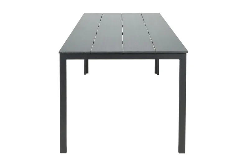 Tunis Stort Rektangulärt Matbord utomhus 205x90 cm i metall och plast - Svart - Utemöbler - Utebord & trädgårdsbord - Matbord utomhus