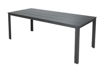 Tunis Stort Rektangulärt Matbord utomhus 205x90 cm i metall och plast - Svart - Utemöbler - Utebord & trädgårdsbord - Matbord utomhus