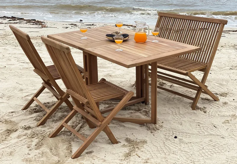 Utesoffa | Saltö | ihopfällbar soffa i teak, undefined