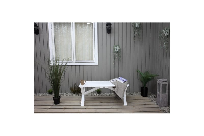 Utomhusbänk Scottsdale - Vit, 100 cm - Utemöbler - Utesoffa - Trädgårdsbänk & utebänk