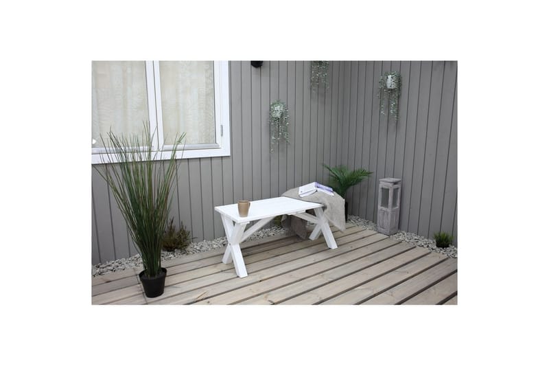 Utomhusbänk Scottsdale - Vit, 100 cm - Utemöbler - Utesoffa - Trädgårdsbänk & utebänk