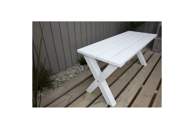 Utomhusbänk Scottsdale - Vit, 100 cm - Utemöbler - Utesoffa - Trädgårdsbänk & utebänk