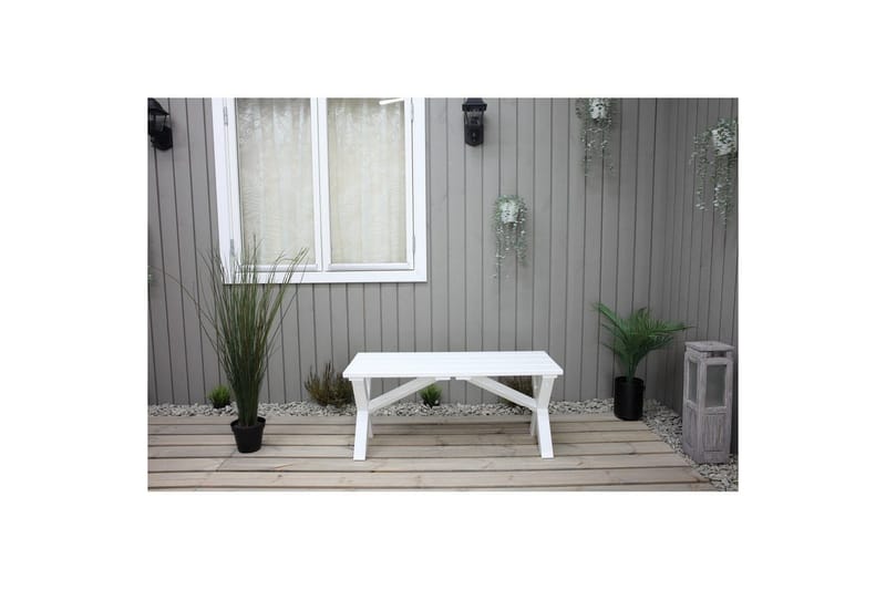 Utomhusbänk Scottsdale - Vit, 100 cm - Utemöbler - Utesoffa - Trädgårdsbänk & utebänk
