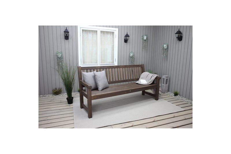 Utomhussoffa Brooklyn - Brun - Utemöbler - Utesoffa - Trädgårdsbänk & utebänk