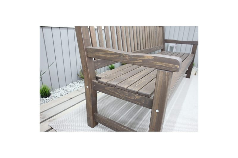 Utomhussoffa Brooklyn - Brun - Utemöbler - Utesoffa - Trädgårdsbänk & utebänk