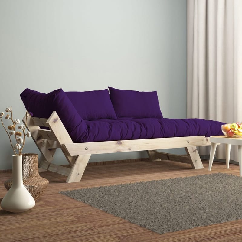 Zylar 2-sits Bäddsoffa - Lila/Natur - Möbler - Soffa - Bäddsoffa - Bäddsoffa 2 sits