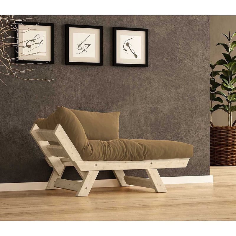 Zylar 2-sits Bäddsoffa - Mörkbrun/Natur - Möbler - Soffa - Bäddsoffa - Bäddsoffa 2 sits