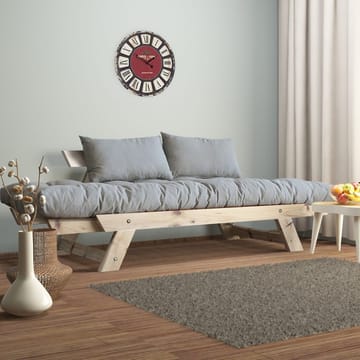 Zylar 2-sits Fällbar Bäddsoffa i Tyg med Träram - Grå|Beige - Möbler - Soffa - Bäddsoffa