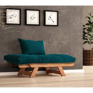 Zylar 2-sits Fällbar Bäddsoffa med Träram 75x140 cm i Linne - Brun|Blå - Möbler - Soffa - Bäddsoffa