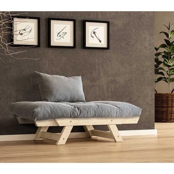 Zylar 2-sits Fällbar Bäddsoffa med Träram 75x140 cm i Linne - Grå|Beige - Möbler - Soffa - Bäddsoffa - Bäddsoffa 2 sits