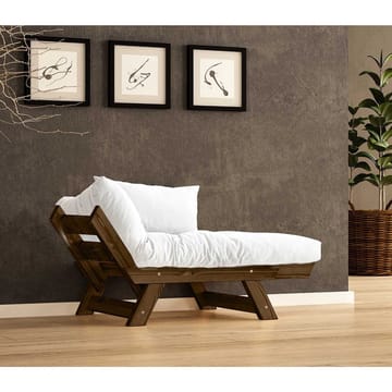 Zylar 2-sits Fällbar Bäddsoffa med Träram 75x140 cm i Linne - Vit - Möbler - Soffa - Bäddsoffa - Bäddsoffa 2 sits