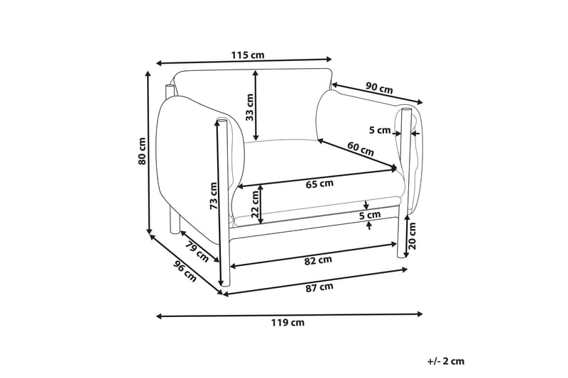 Abbotsford Utefåtölj - Svart/Grå - Utemöbler - Utestol & trädgårdsstol - Utefåtölj & loungefåtölj