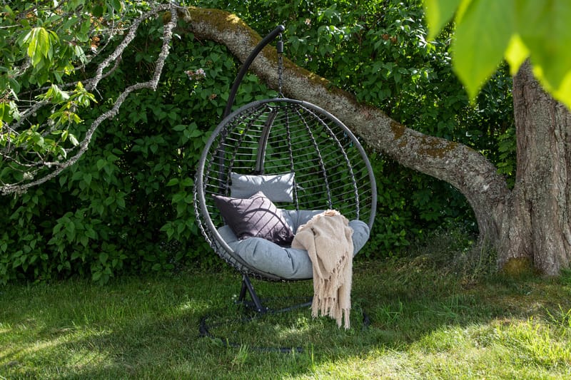 Bacolod Hängstol Utomhus 134x124 cm - Svart - Utemöbler - Utestol & trädgårdsstol - Hängstol utomhus