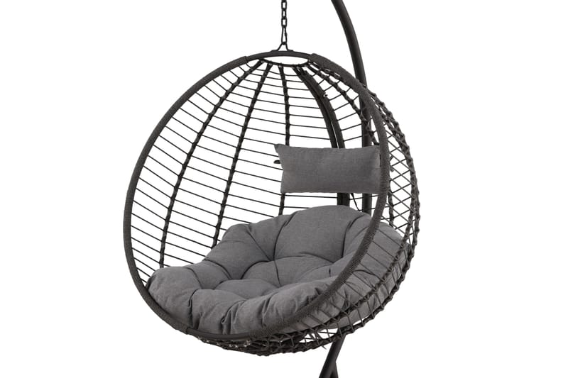 Bacolod Hängstol Utomhus 134x124 cm - Svart - Utemöbler - Utestol & trädgårdsstol - Hängstol utomhus