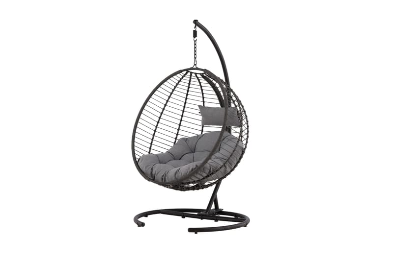 Bacolod Hängstol Utomhus 134x124 cm - Svart - Utemöbler - Utestol & trädgårdsstol - Hängstol utomhus
